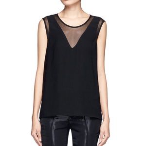 NWOT HELMUT LANG SHEER MESH PANEL TANK TOP, P.